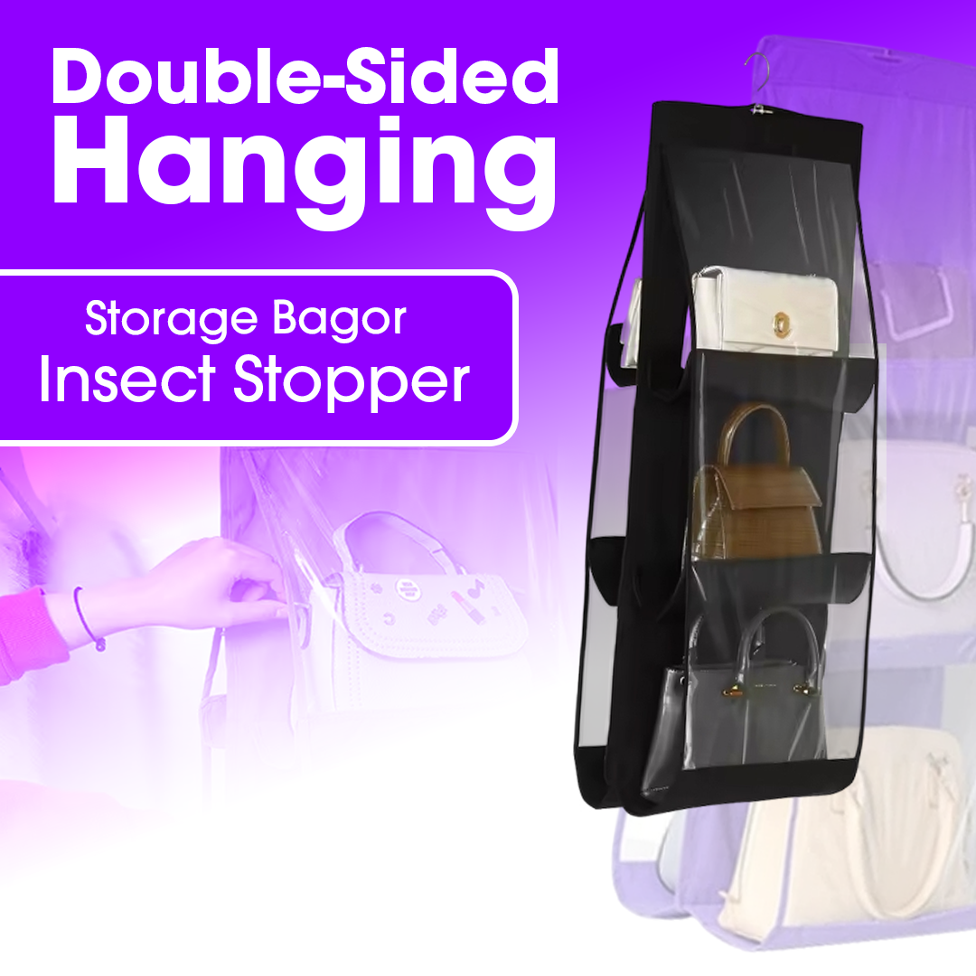 حقيبة معلقة ذات وجهين وشفافة للتخزين | Double-Sided Hanging Storage Bag